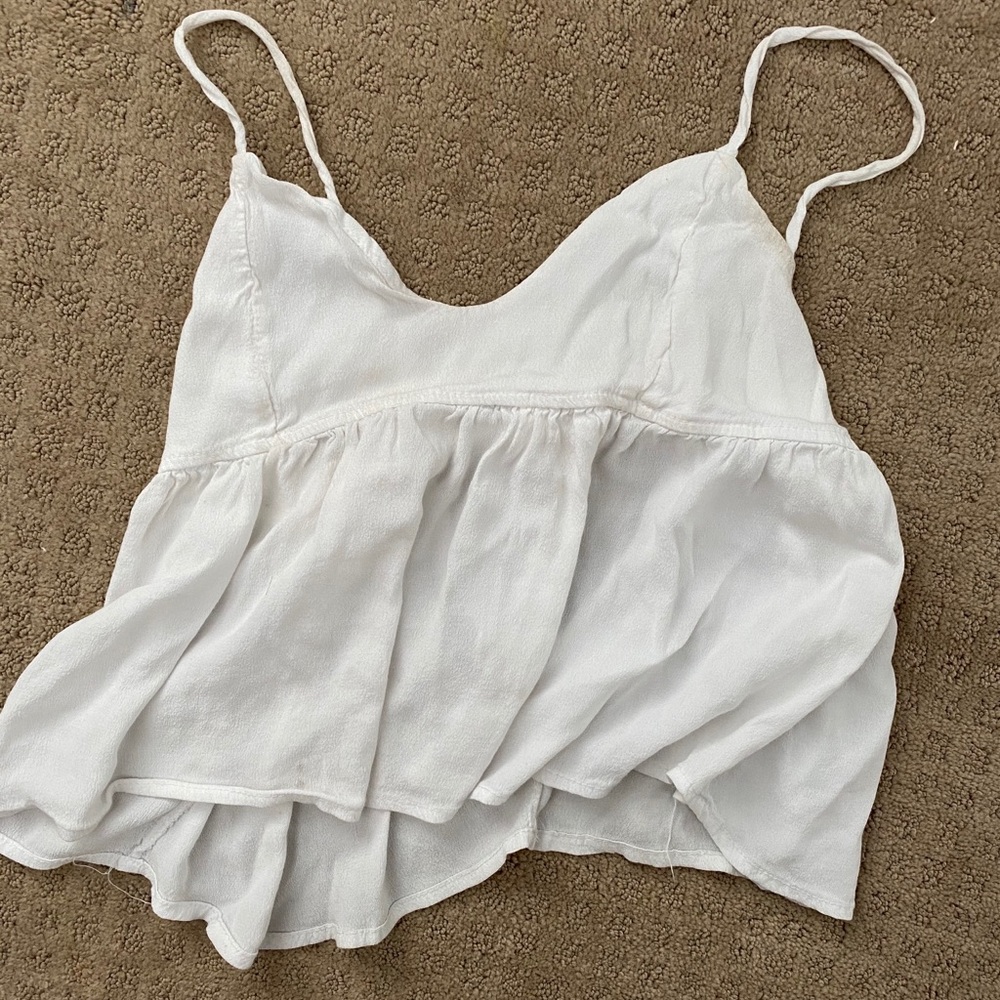 Brandy melville white crop top